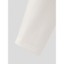 Mens Color Block Patchwork Knit Long Sleeve T-Shirt