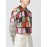 Mens Windowpane Pattern Lace Long Sleeve Cropped T-Shirt