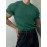 Mens Solid Rib-Knit Short Sleeve T-Shirt