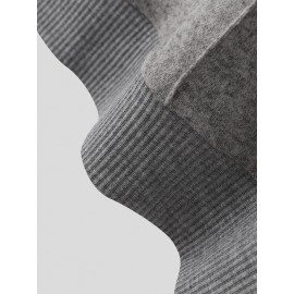 Mens Solid Half-Collar Short Sleeve Knit T-Shirt