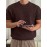 Mens Solid Waffle Knit Short Sleeve T-Shirt