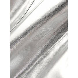 Mens Metallic Patchwork Short Sleeve Cropped T-Shirt