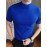 Mens Solid Half-Collar Casual Short Sleeve T-Shirt