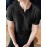 Mens Solid Notched Neck Waffle Knit Short Sleeve T-Shirt