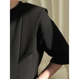 Mens Irregular Patchwork Casual Short Sleeve T-Shirt