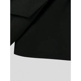 Mens Irregular Patchwork Casual Short Sleeve T-Shirt