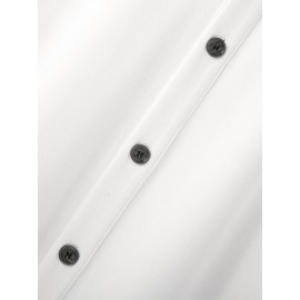 Mens Contrast Trim Lapel Knit Short Sleeve Shirt