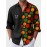 Mens Smile Face Print Patchwork Casual Long Sleeve Shirts Winter