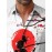 Mens Japanese Ninja Ink Splash Print Lapel Long Sleeve Shirts Winter