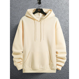 Mens Japanese Lucky Cat Back Print Kangaroo Pocket Drawstring Hoodies Winter