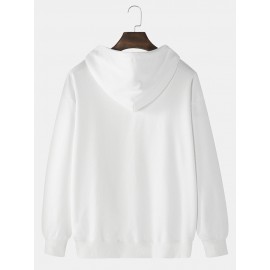 Mens Japanese Red Sun Print Kangaroo Pocket Drawstring Hoodies Winter