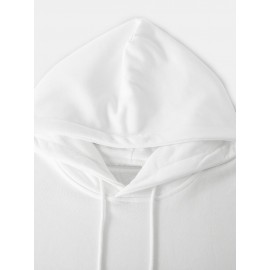 Mens Japanese Red Sun Print Kangaroo Pocket Drawstring Hoodies Winter