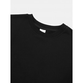 Mens Japanese Ninja Red Sun Print Crew Neck Pullover Sweatshirts Winter