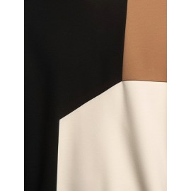 Mens Color Block Patchwork Crew Neck Casual Pullover Sweatshirts Winter