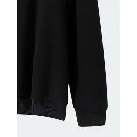 Mens Ethnic Geometric Print Patchwork Crew Neck Pullover Sweatshirts Winter