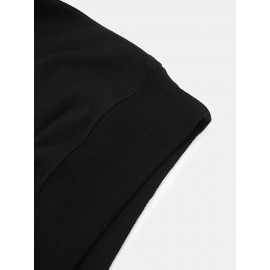 Mens Japanese Ninja Print Crew Neck Loose Pullover Sweatshirts Winter