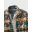 Mens Allover Ethnic Geometric Print Double Pocket Long Sleeve Shirts Winter