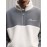 Mens Contrast Patchwork Embroidered Half Zip Fleece Pullover Sweatshirts Winter